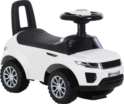 Zdjęcie produktu dla Samochód dla dzieci, cztery koła, schowek, realistyczny dźwięk klaksonu, BIAŁY