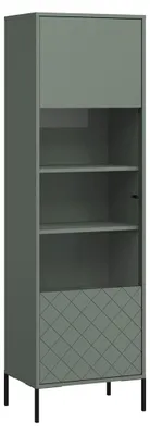 Produktbild von Standvitrine Vitoria Glasvitrine 54x38x180cm grün mit LED-Beleuchtung