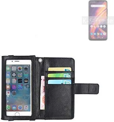 Produktbild von K-S-Trade Handy Hülle Schutz Hülle Kompatibel mit Lenovo A7 Case mit Displayschutz / Schutzfolie Flip Cover Wallet case Etui Hülle schwarz