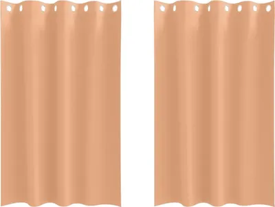 Produktbild von vidaXL Verdunkelungs-Vorhänge mit Ringen 2 pcs Hellbraun 175 x 140 cm