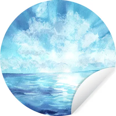 Produktbild von MuchoWow® - Mauerkreis - Wand Bilder - Wandsticker - Wohnzimmer Dekoration - Dekoration für die Wände - Aluminium - Babyzimmer