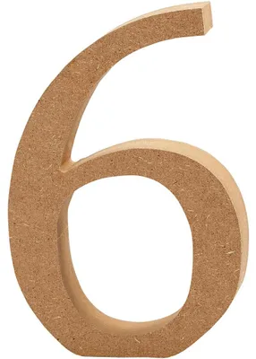Productafbeelding van Creativ Company 56397, Decoratief cijfer, Hout, Hout, 80 mm, 1,5 cm, 1 stuk