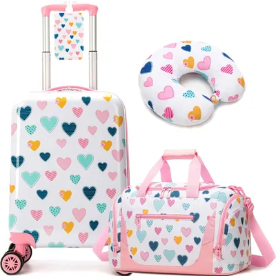 Productafbeelding van 3-Delige Kinderkoffer Set met Neksteun en Luggage Tag