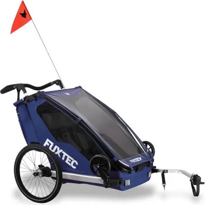 Immagine prodotto di FUXTEC FX-FA1 Carrello Bici Sportivo & Buggy per Bambini - Convertibile, Ergonomico, Sicurezza Top - BLU Blau