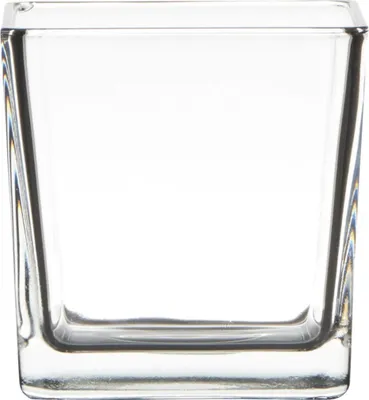 Image de Vase en verre Cubic clair Carré 10 x10 x 10cm