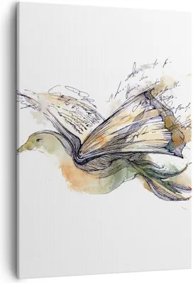 Produktbild von Bild auf Leinwand - Leinwandbild - Einteilig - Vogel Fantasie Konzept - 50x70cm - Wand Bild - Wanddeko - Wandbilder - Leinwanddruck - Wanddekoration - Leinwand bilder - Wandbild - PA50x70-3031