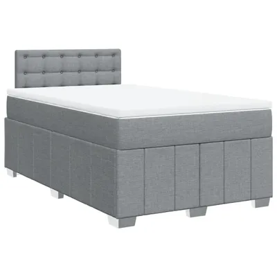Immagine prodotto di vidaXL Letto a molle con materasso grigio chiaro 120x190 cm in tessuto