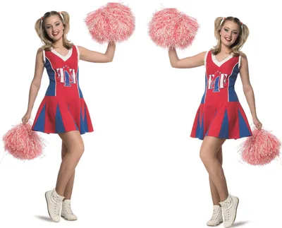 Produktbild von Wilbers Damen Cheerleader rot-blau Gr. 34 - 44 Kleid Uniform Cheerleaderkostüm Gr. 38 - M