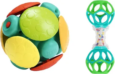 Produktbild von Bright Starts Babyspielzeug Wobble & Rattle Geschenkset Rassel