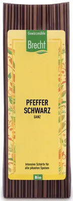 Produktbild von R.d.H.Brecht Gewürzmühlen Pfeffer schwarz ganz Nachfüllpackung,  180g