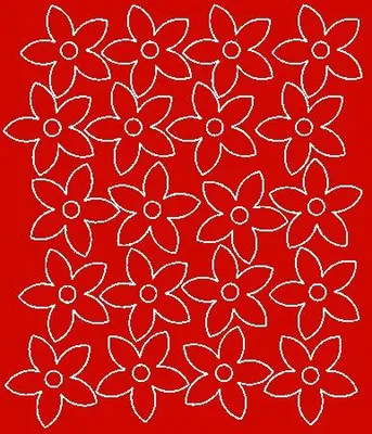 Immagine prodotto di Adesivi murali fiori, 20 pezzi, rosso opaco