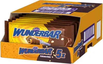 Produktbild von Cadbury Wunderbar Kakao Karamell 5 Riegel 185g