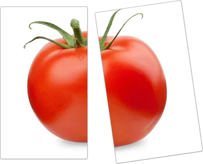 Produktbild von Spritzschutz Herdabdeckplatte Schneidebrett aus Glas Tomate 2-Teilig (60x52cm)