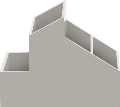 Produktbild von spirella Kosmetik Aufbewahrung Make up Organiser Skyline aus ABS individuell erweiterbar - passt in Spiegelschränke 8,5x13x10cm Taupe