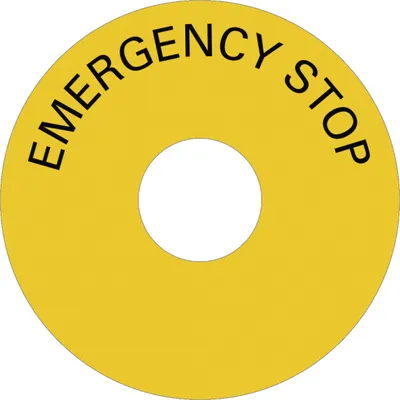 Produktbild von Dreifke® Schild EMERGENCY STOP, Folie, Ø 75 mm