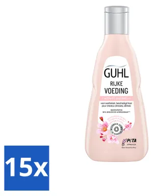 Obrázek produktu pro 15 kusů šamponu Guhl Rijke Voeding pro suché vlasy, objem 250 ml, výhodná balení