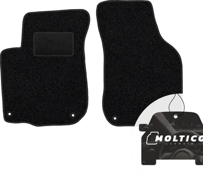 Immagine prodotto di moto-MOLTICO Tappetini anteriori auto Velours Tappetini auto neri Set 2 pezzi adatto per Seat Leon I Toledo II 1999-2004