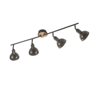 Produktbild von JUST LIGHT LED Deckenlampe SWAMP Spots Industrie Design, schwenkbar grau Wohnzimmer, Schlafzimmer, Flur, Esszimmer
