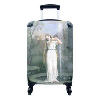 Obrázek produktu pro Kufr Příruční zavazadlo na kolečkách Malý cestovní kufr na 4 kolečkách Undine - obraz, John William Waterhouse - Velikost kabiny < 55x40x23 cm a