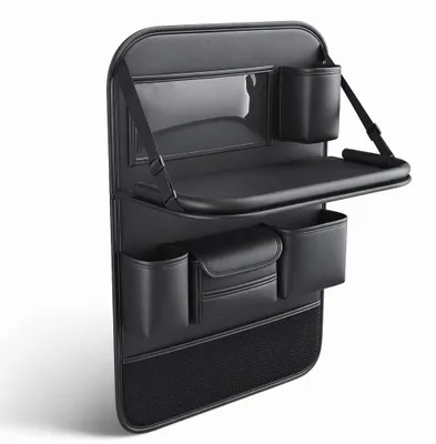 Zdjęcie produktu dla Organizer do samochodu 64 x 44 cm, 7 przegródek, skóra, uchwyt na tablet, wodoodporny, składany, w podróż