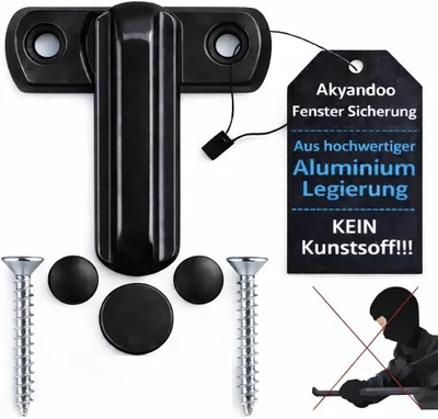 Produktbild von Fensterschutz, Fensterschloss, Einbruchschutz, Kindersicherung, 5x Fensterverriegelung, Schwarz