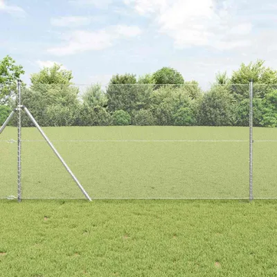 Produktbild von "im Angebot" Zaunpfosten Silber 50x1,2 m (13 mm Gitter) Stahl - Metallzäune CC12929