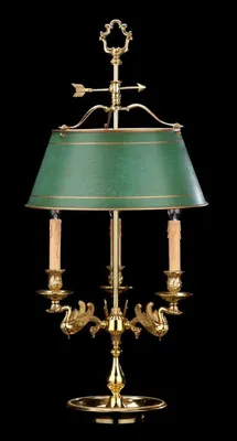 Produktbild von Casa Padrino Luxus Barock Tischleuchte Französisches Gold / Antik Grün Ø 38 x H. 83 cm - Prunkvolle Barockstil Schreibtischleuchte - Edel & Prunkvoll - Luxus Qualität - Italy