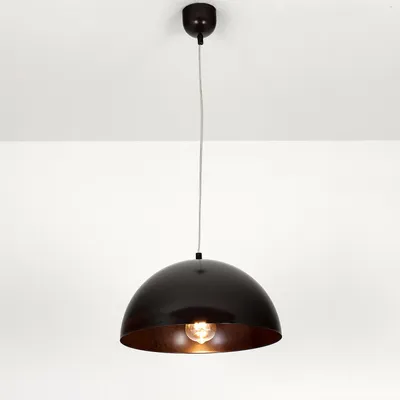 Produktbild von Pendelleuchte VintageIndustrie "Hemisphere" Braun Antik Metall Hängelampe Wohnzimmer Esstisch