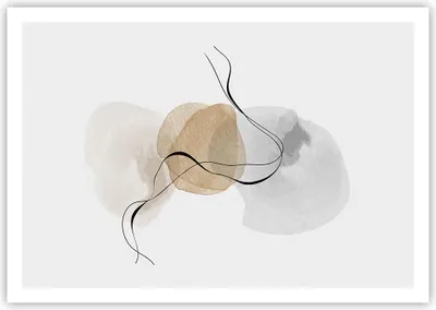 Produktbild von Poster - Poster ohne Rahmen - Abstrakt minimalistisch Aquarell - 100x70 cm - Wand Bild - Wanddeko - Wandbilder - Kunstposter - Wandposter - Bilder - Kunstdruck - Wanddekoration - P2XAA100x70-4827
