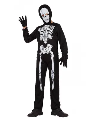 Immagine prodotto di Costume da scheletro per ragazzi 7-9 anni (130-145 cm)