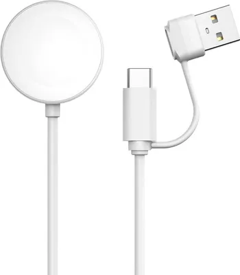 Productafbeelding van imoshion Oplaadkabel voor de Apple Watch USB-C en USB-A - 0,5 meter - Wit