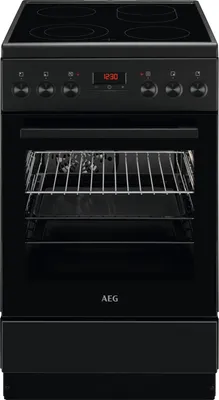 Produktbild von AEG Standherd mit Glaskeramik-Kochfeld / 50cm CCB54482BB Matt Black