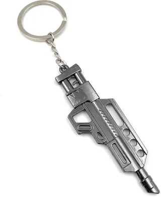 Produktbild von Onwomania Maschinenpistole Uzi Gun Schlüsselanhänger Metall Glücksbringer in Alu Geschenkbox, ideal zum Verschenken