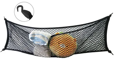 Produktbild von Gepäck Organizer Netz 46 x 153 cm Kofferraumnetz Doppellagig mit 4 Haken für Pickup Ladefläche