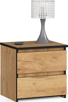Produktbild von Nachttisch AKORD CL2 in der Farbe Eiche Craft mit 2 Schubladen B40 x H40 x T35 cm