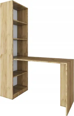 Obrázok produktu pre Stôl s regálovou jednotkou Moderný pre kanceláriu veľký stabilný Oak Craft Golden