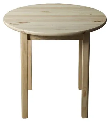 Produktbild von Runder Massivholz-Tisch aus Kiefernholz, 60 cm Durchmesser, 75 cm Höhe