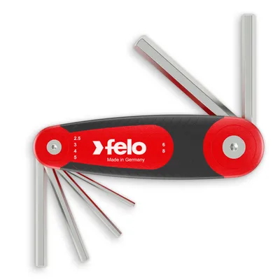 Obrázok produktu pre Felo Klapphalter Sechskant (6-tlg., HEX Schlüssel 2,5 – 8,0 mm, Handklapphalter)