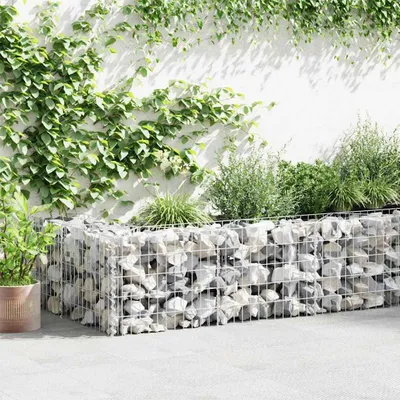 Image de Vidaxl Gabion Basket Wall 630x30x50 cm galvanisé Stahl