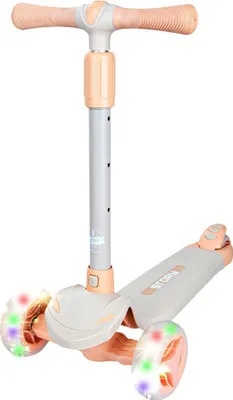 Produktbild von Dreirädriger Kinderroller Story Mini Friends mit LED-Rädern Roller, weiß