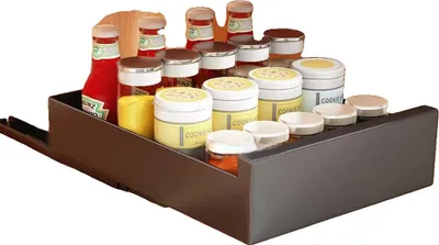 Obrázek produktu pro Výsuvný organizér do skříně, Robustní uhlíková ocel, Kompaktní design, šířka S-25 cm - černý