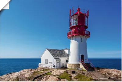 Produktbild von ARTland Poster Der Leuchtturm Lindesnes Fyr in Norwegen Größe: 60x40 cm