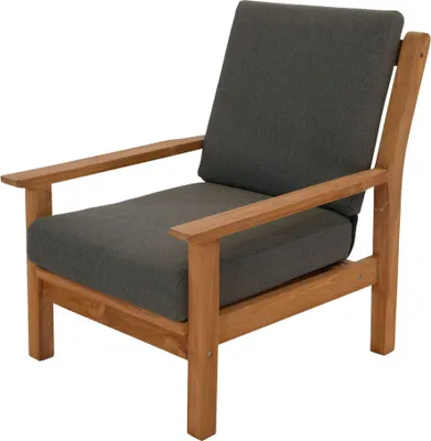 Produktbild von Lesli Living Loungesessel Stafford Taupe-grau/Teak