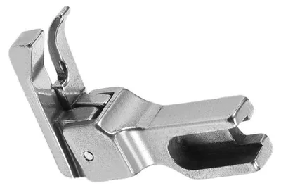Kompensierender Nähfuß mit Kantenführung, 31x11x33 mm, silber