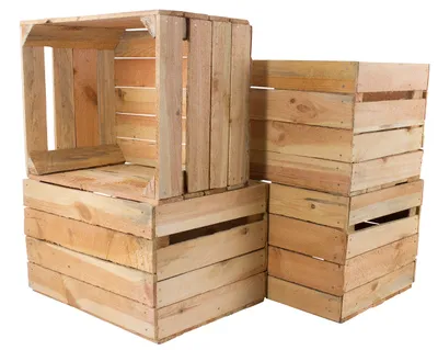 Produktbild von 4x HOLZKISTEN - natur / NEU / helle Obstkiste 50x40x30cm / für Deko und als Regal verwendbar