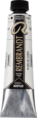 Immagine prodotto di Tubo di colore acrilico Rembrandt 40 ml bianco titanio 105