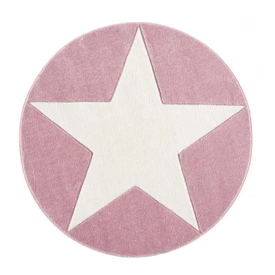Produktbild von Livone Teppich Ø 133 cm Happy Rugs Star Rosa