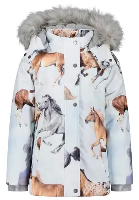 Produktbild von SALT AND PEPPER Winterjacke AOP Horses mit auffälligem Pferdedruck multi 110