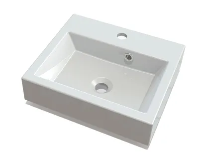 Obrázok produktu pre ORINOKO umývadlo z liateho mramoru 42x10x36cm, biele