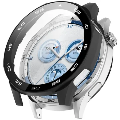 Obrázek produktu pro Pro Huawei Watch GT 5 46mm Plastové pouzdro na hodinky + ochranné tvrdé sklo Black